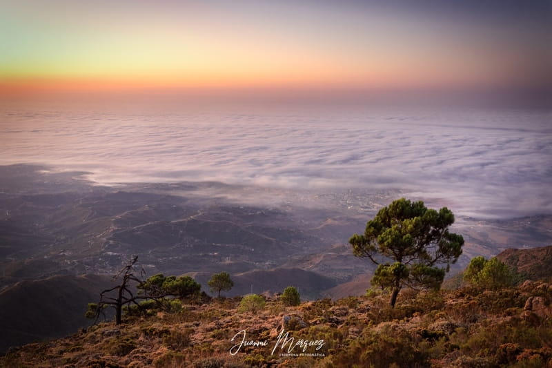 atardecer en Estepona desde Sierra Bermeja